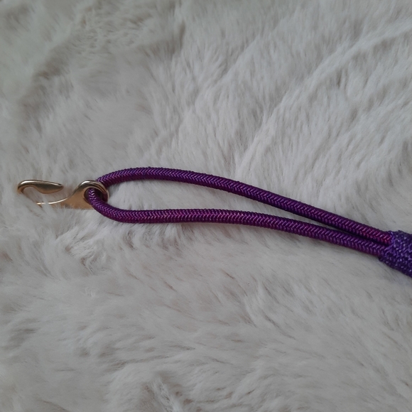 Vintage purple and pink stretchy rope belt - Picture 5 of 8